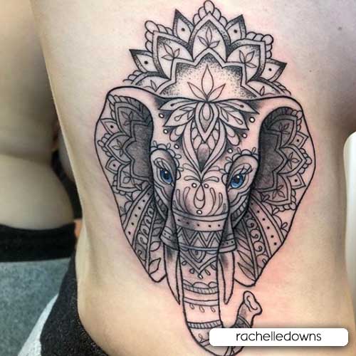 tatuaje de elefante mandala