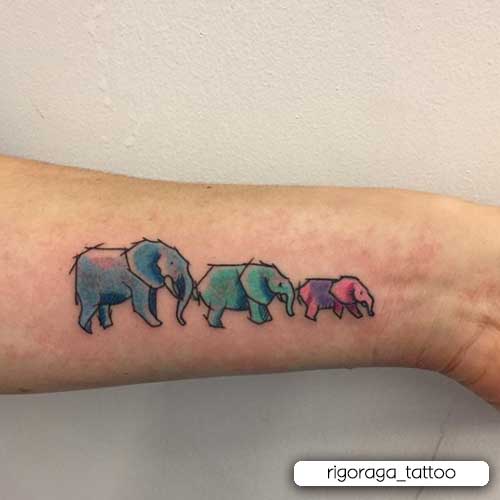 family tattoo elefante