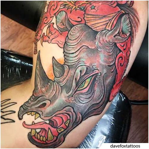 Tatuaje de rinoceronte japonés