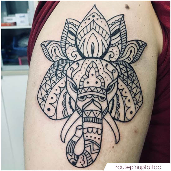 tattoo mandala elefante