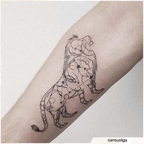 tatuaje constelación de león