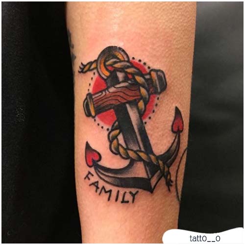 tattoo ancora famiglia