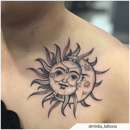 Tattoo Luna Yin Yang