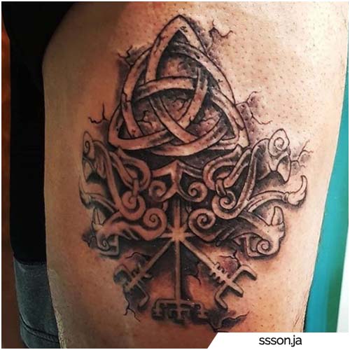 triquetra tatuaje y runas