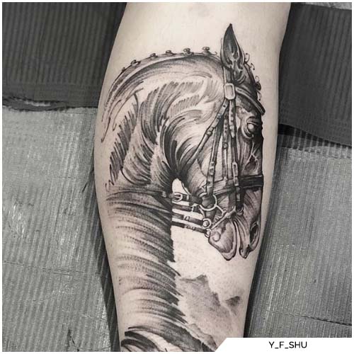 tatuaje de carreras de caballos