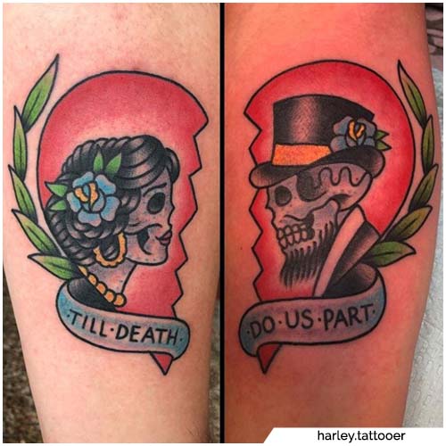 pareja tatuajes hasta la muerte