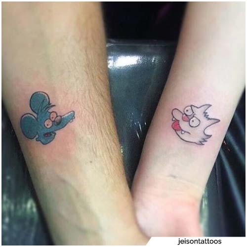 tatuaggi di coppia grattachecca e fighetto