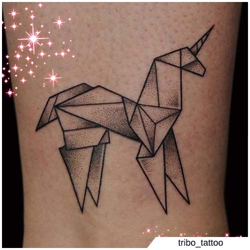 unicornio de origami