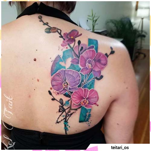 tatuaje de orquídea