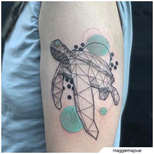 tatuaje de tortuga marina