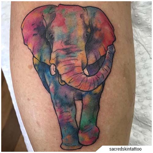 tatuajes de mujer elefante