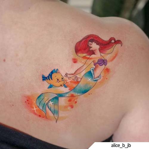 tatuaggio sirena la sirenetta