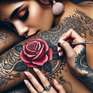 tatuaggio rosa