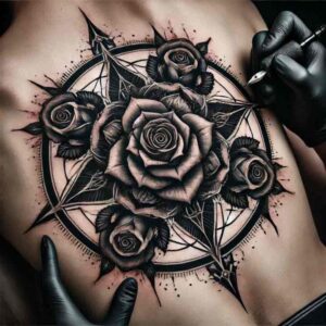 tatuaggio rosone gotico-2