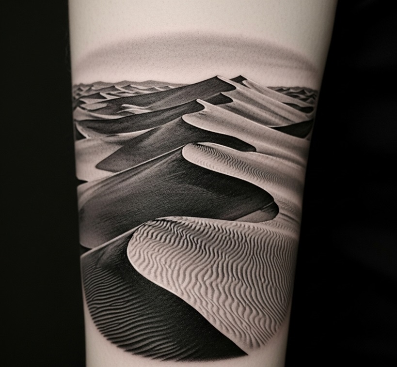 tatuaggio con le dune