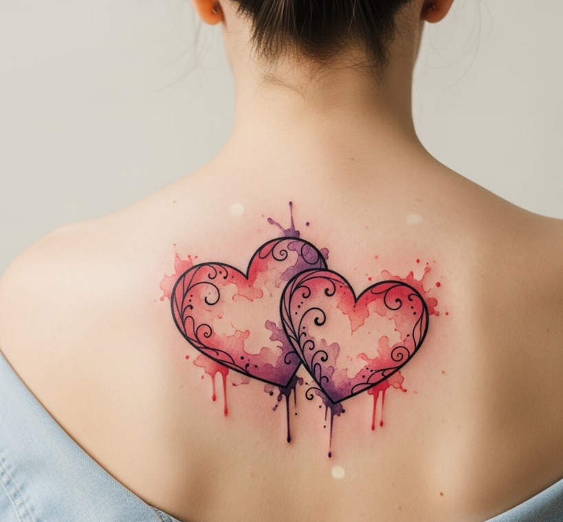 tatuaggio dei due cuori