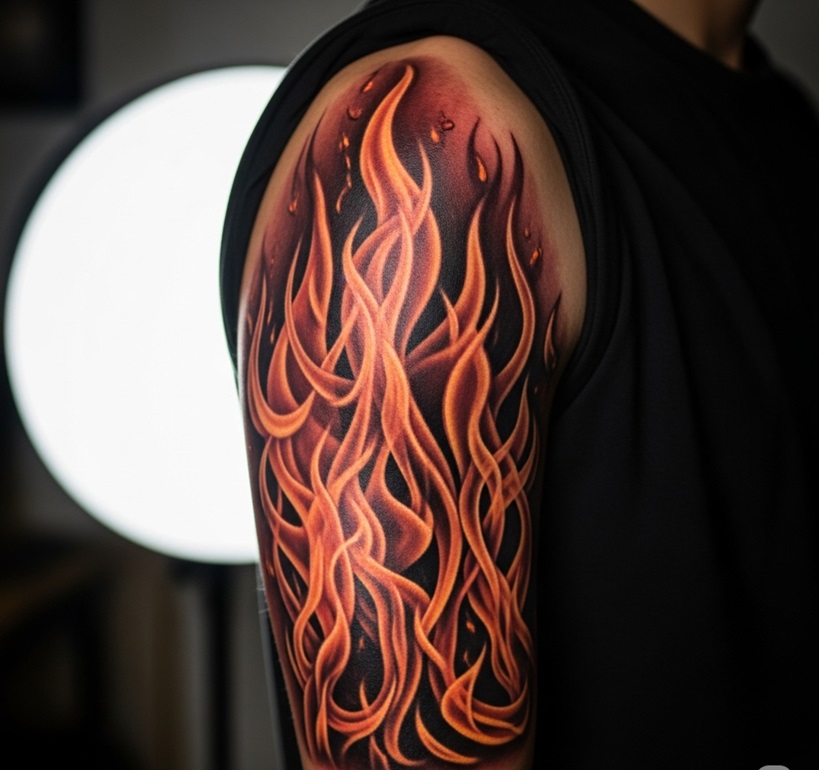 tatuaggio del fuoco