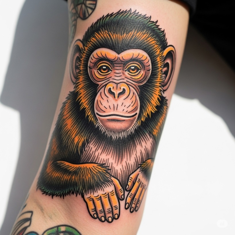tatuaggio della scimmia