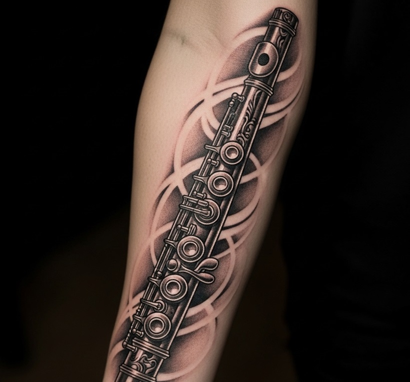 tatuaggio di flauto