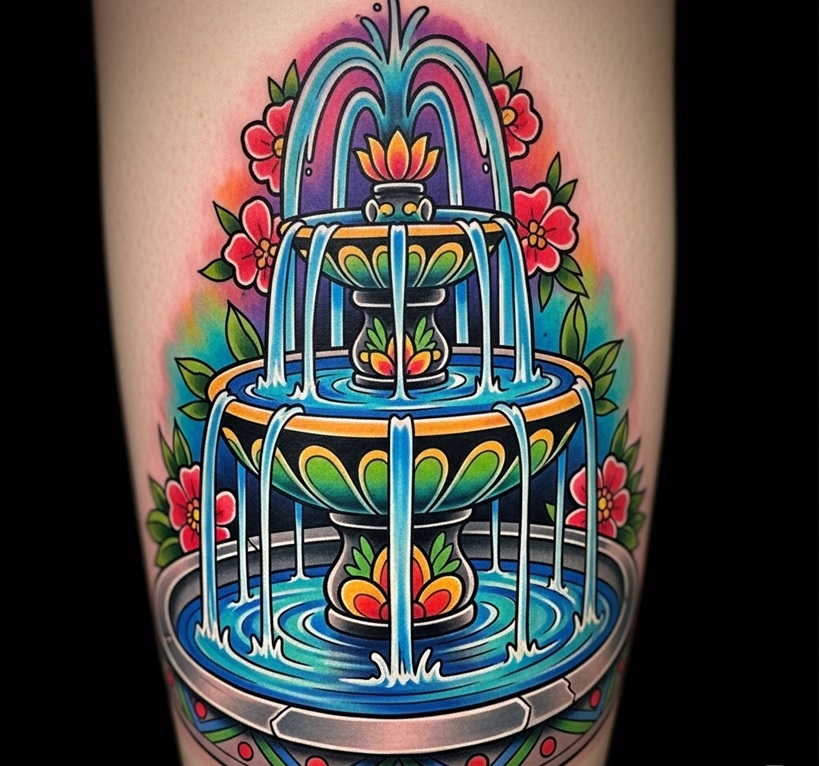 tatuaggio di fontana
