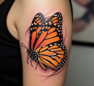 tatuaggio farfalla monarca