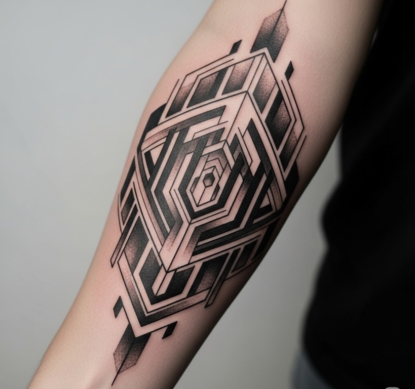 tatuaggio figura geometrica