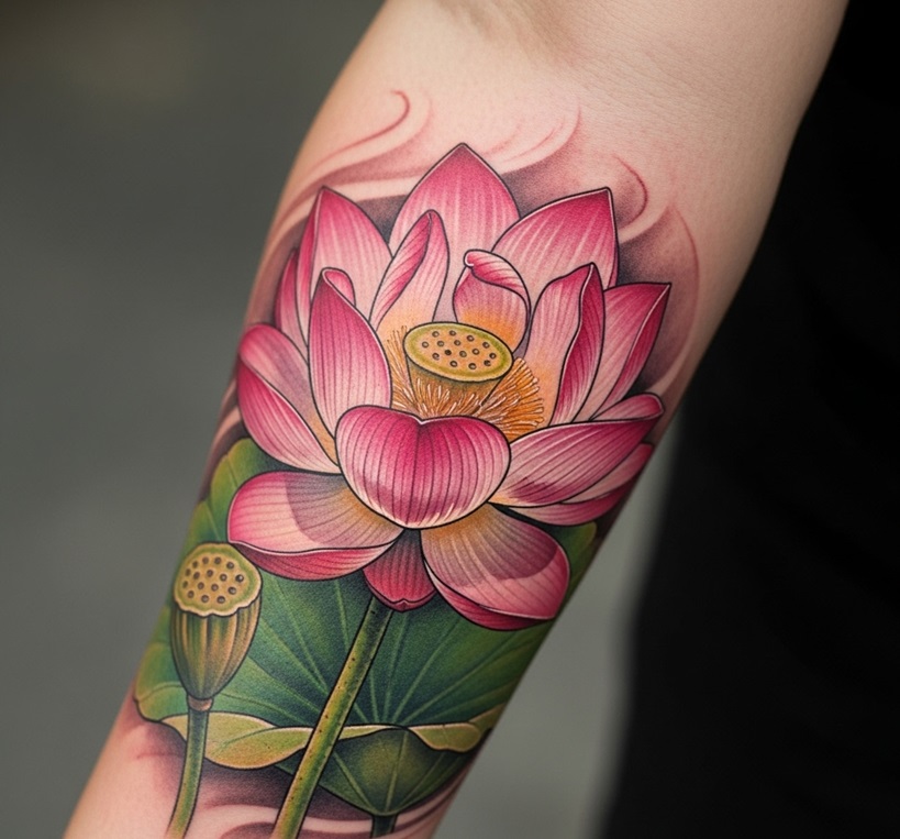 tatuaggio fiore di loto
